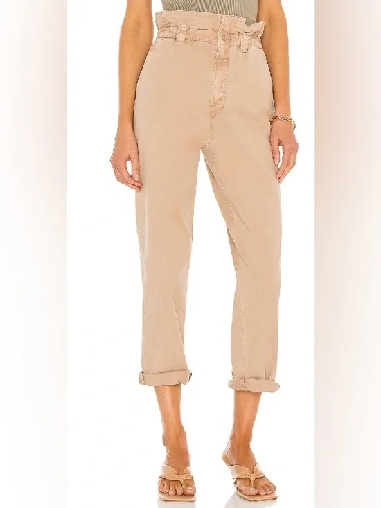 MOTHER The Yoyo Ruffle Greaser High Waisted Ankle Jeans, size 27 - Picture 3 of 13